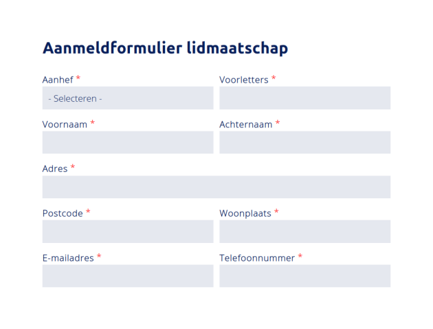 Geografie aanmeldformulier lidmaatschap Geografie aanmeldformulier lidmaatschap