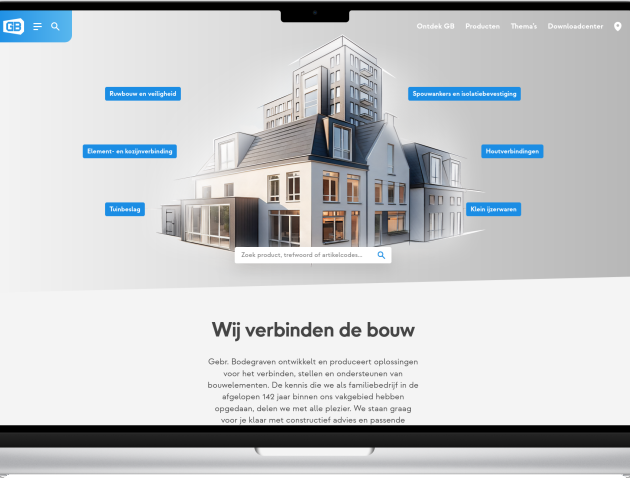 De homepage van GB.nl De homepage van GB.nl