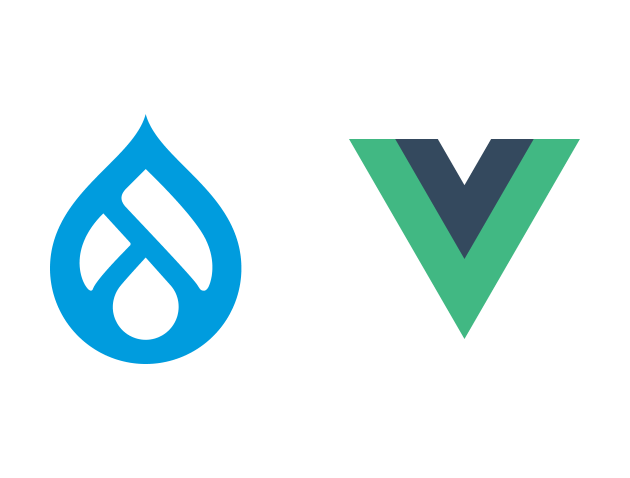Drupal 10 en Vue 3 logo Drupal 10 en Vue 3 logo